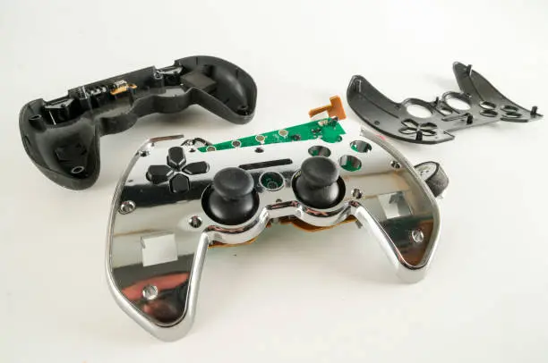 Disassembled gaming controller — controller repair specialist at Gaming Lab Durban KZN